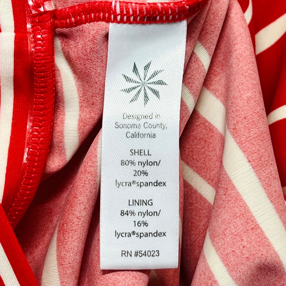 Athleta‎ Tankini Swim Top Womens 34 D/DD Red White Activewear Beach Bathing Suit - Picture 4 of 13